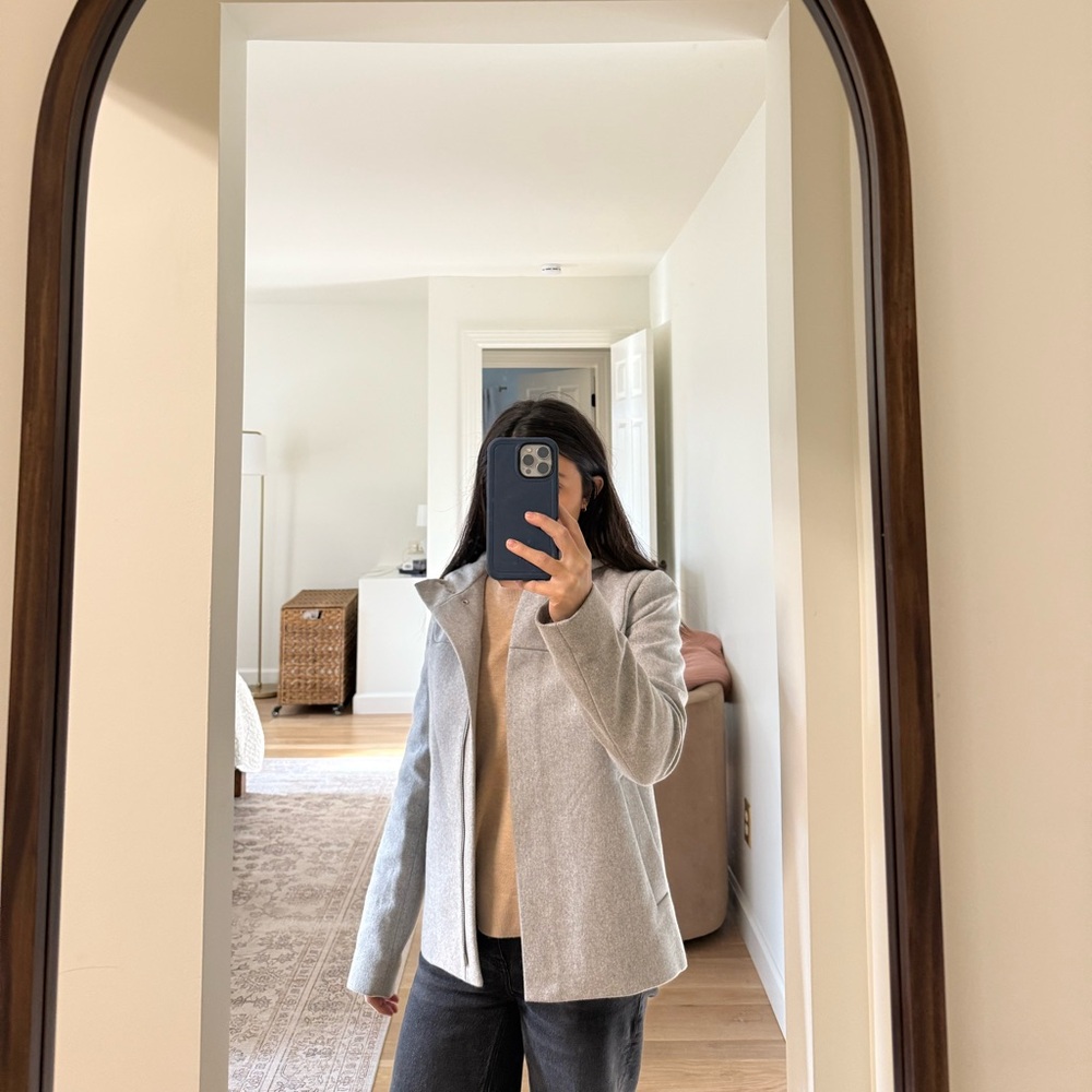 J. Crew Melton Wool Light Gray Jacket - Picture 5 of 7